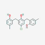 4-chloro-2,6-bis[(2-hydroxy-5-methylphenyl)methyl]phenol molecular structure