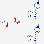 BUTANEDIOIC ACID; 3-(1,2,3,6-TETRAHYDRO(PYRIDIN-4-YL))-1H-INDOLE molecular structure