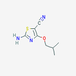 5-THIAZOLECARBONITRILE,2-AMINO-4-(2-METHYLPROPOXY)- molecular structure