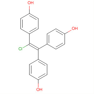 Phenol, 4,4',4''-(1-chloro-1-ethenyl-2-ylidene)tris- molecular structure