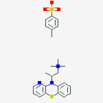 4-methylbenzenesulfonate;trimethyl(2-pyrido[3,2-b][1,4]benzothiazin-10-ylpropyl)azanium molecular structure
