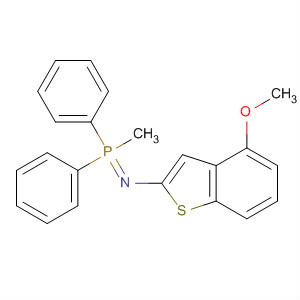Benzo[b]thiophen-2-amine,4-methoxy-N-(methyldiphenylphosphoranylidene)- molecular structure