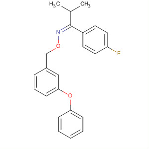 1-Propanone, 1-(4-fluorophenyl)-2-methyl-,O-[(3-phenoxyphenyl)methyl]oxime, (Z)- molecular structure