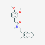 2-(3,4-dimethoxyphenyl)-N-[2-(6-methyl-2,3-dihydro-1H-inden-5-yl)ethyl]acetamide molecular structure