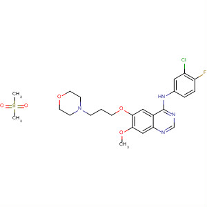 4-Quinazolinamine,N-(3-chloro-4-fluorophenyl)-7-methoxy-6-[3-(4-morpholinyl)propoxy]-,compd. with sulfonylbis[methane] (1:1) molecular structure