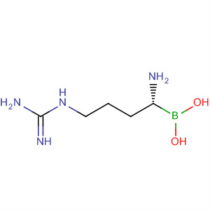 Boronic acid, [(1R)-1-amino-4-[(aminoiminomethyl)amino]butyl]- molecular structure