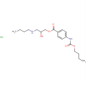 Benzoic acid, 4-[(butoxycarbonyl)amino]-,3-(butylamino)-2-hydroxypropyl ester, monohydrochloride molecular structure
