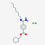 cyclohexylmethyl 4-(N'-octylcarbamimidoyl)benzoate hydrochloride molecular structure