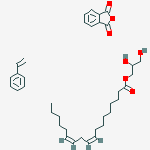 2-benzofuran-1,3-dione;2,3-dihydroxypropyl (9z,12z)-octadeca-9,12-dienoate;styrene molecular structure