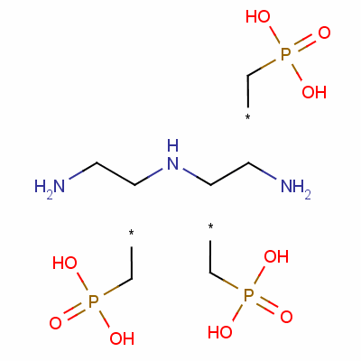 Phosphonic acid, P-(((2-((2-aminoethyl)amino)ethyl)amino)methyl)-, N,N-bis(phosphonomethyl) deriv. molecular structure