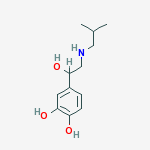 3,4-DIHYDROXY-A-[( ISOBUTYLAMINO)METHYL]-BENZYL ALCOHOL molecular structure