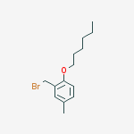 Benzene, 2-(bromomethyl)-1-(hexyloxy)-4-methyl- molecular structure