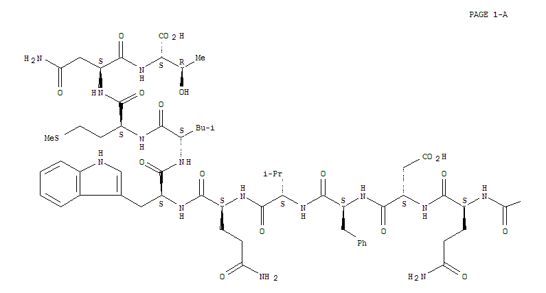 Glucagon(pig), 12-[N6-(aminoiminomethyl)-L-lysine]- molecular structure