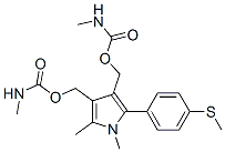1H-Pyrrole-3,4-dimethanol, 1,2-dimethyl-5-[4- (methylthio)phenyl]-, bi s(methylcarbamate) (ester) molecular structure
