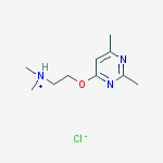 2-(2,6-dimethylpyrimidin-4-yl)oxyethyl-dimethylazanium;chloride molecular structure