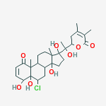 (4beta,5beta,6alpha,17alpha,22R)-6-chloro-4,5,14,17,20-pentahydroxy-22,26-epoxyergosta-2,24-diene-1,26-dione molecular structure