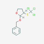 2-(benzyloxy)-3-[(trichloromethyl)sulfanyl]tetrahydrofuran molecular structure