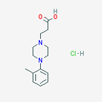 3-[4-(2-methylphenyl)piperazin-1-yl]propanoic Acid;hydrochloride molecular structure