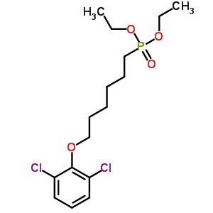diethyl [6-(2,6-dichlorophenoxy)hexyl]phosphonate molecular structure