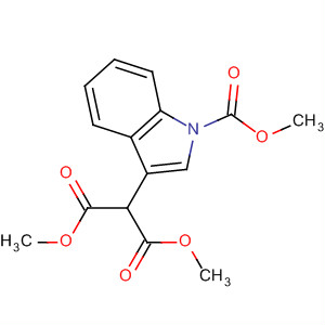 Propanedioic acid, [1-(methoxycarbonyl)-1H-indol-3-yl]-, dimethyl ester molecular structure