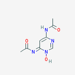 N-(6-acetylimino-1-hydroxypyrimidin-4-yl)acetamide molecular structure