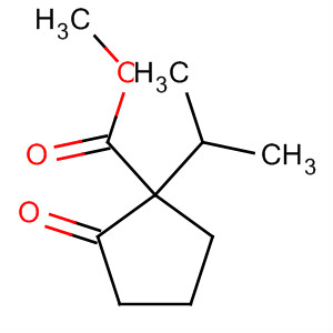 Cyclopentanecarboxylic acid, 1-(1-methylethyl)-2-oxo-, methyl ester molecular structure