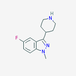 1H-Indazole, 5-fluoro-1-methyl-3-(4-piperidinyl)- molecular structure