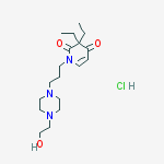 3,3-diethyl-1-[3-[4-(2-hydroxyethyl)piperazin-1-yl]propyl]pyridine-2,4-dione;hydrochloride molecular structure