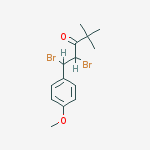 1,2-dibromo-1-(4-methoxyphenyl)-4,4-dimethylpentan-3-one molecular structure