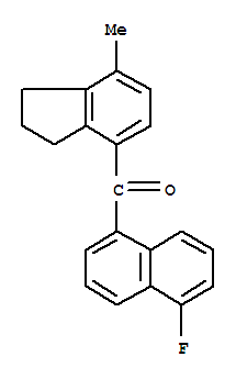 (5-fluoronaphthalen-1-yl)(7-methyl-2,3-dihydro-1H-inden-4-yl)methanone molecular structure