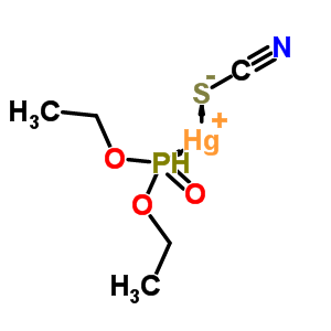 1-ethoxyphosphonoyloxyethane;thiocyanatomercury molecular structure
