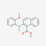 2-[1-(2-methoxyphenyl)ethyl]naphthalene-1-carboxylic acid molecular structure
