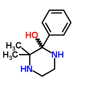 3,3-dimethyl-2-phenylpiperazin-2-ol;hydrochloride molecular structure