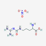 2-amino-5-(diaminomethylidenecarbamoylamino)pentanoic Acid;nitric Acid molecular structure