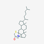 3a,5a-dimethyl-6-(6-methylheptan-2-yl)tetradecahydro-1H,4'H-spiro[cyclopenta[a]cyclopropa[2,3]cyclopenta[1,2-f]naphthalene-10,2'-[1,3]thiazolidin]-4'-one molecular structure