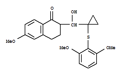 2-[{1-[(2,6-dimethoxyphenyl)sulfanyl]cyclopropyl}(hydroxy)methyl]-6-methoxy-3,4-dihydronaphthalen-1(2H)-one