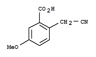 2-(cyanomethyl)-5-methoxybenzoic acid molecular structure