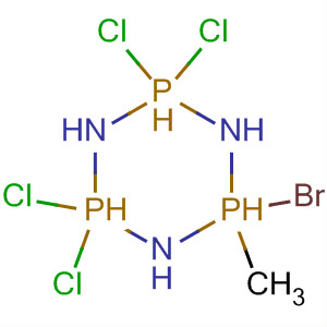 1,3,5,2,4,6-Triazatriphosphorine,2-bromo-4,4,6,6-tetrachloro-2,2,4,4,6,6-hexahydro-2-methyl- molecular structure