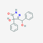 4-hydroxy-5-[hydroxy(phenyl)methyl]-4-phenyl-2,4-dihydro-3H-pyrazol-3-one molecular structure