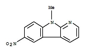 9H-Pyrido[2,3-b]indole,9-methyl-6-nitro- molecular structure