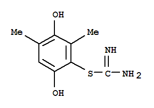 PSEUDOUREA,2-(3,6-DIHYDROXY-2,4-XYLYL)-2-THIO- molecular structure