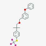 1-[(2-methyl-2-{4-[(trifluoromethyl)sulfanyl]phenyl}propoxy)methyl]-3-phenoxybenzene molecular structure