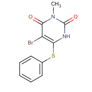 2,4(1H,3H)-Pyrimidinedione, 5-bromo-3-methyl-6-(phenylthio)- molecular structure