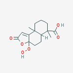 3a-hydroperoxy-6,9a-dimethyl-2-oxo-2,3a,4,5,5a,6,7,8,9,9a-decahydronaphtho[2,1-b]furan-6-carboxylic acid molecular structure