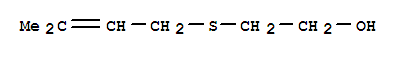 2-[(3-methylbut-2-enyl)thio]ethanol molecular structure