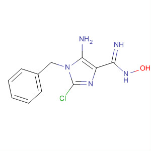 1H-Imidazole-4-carboximidamide,5-amino-2-chloro-N-hydroxy-1-(phenylmethyl)- molecular structure