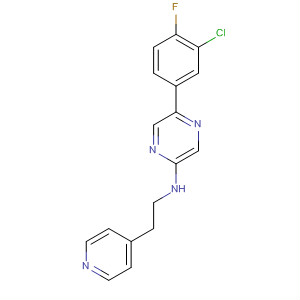 Pyrazinamine, 5-(3-chloro-4-fluorophenyl)-N-[2-(4-pyridinyl)ethyl]- molecular structure