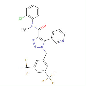 1H-1,2,3-Triazole-4-carboxamide,1-[[3,5-bis(trifluoromethyl)phenyl]methyl]-N-(2-chlorophenyl)-N-methyl-5-(3-pyridinyl)-