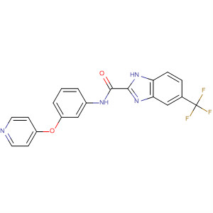 1H-Benzimidazole-2-carboxamide,N-[3-(4-pyridinyloxy)phenyl]-5-(trifluoromethyl)- molecular structure