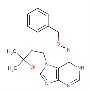 6H-Purin-6-one, 1,7-dihydro-7-(3-hydroxy-3-methylbutyl)-,O-(phenylmethyl)oxime molecular structure